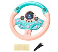Zhdbchyuu Cute Children Steering Wheel Toy with Light Simulation Driving Sound Funny Educational Baby Electronic Travel Kids B