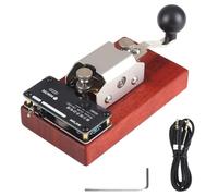 Zhdbchyuu CW Key Morse Code Practice Keyer FM Radio Transmitter Keyer Sound Light Transmission Training Morse Code Key