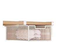 Zhdbchyuu Desktop Drawer-Style Storage Box, Hanging Pull-Out Organizer, Rectangular Iron Storage Box Under The Desk.