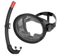 Zhdbchyuu Diving Snorkel Mask Spearfishing Mask Classic Panoramic Wide View Scuba Goggles Tempered Glass Lens Wet Tube for Adult
