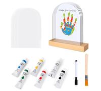 Zhdbchyuu DIY Family Handprint Kit with Light for New Parents, Mother's Day Special Personalized Baby Handprint Set