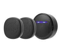 Zhdbchyuu Dog Touch Door Bell Wireless Waterproof SOS Door Bell with 2 Transmitters 1 Receiver, for Pet Home Entry Caller EU Plug