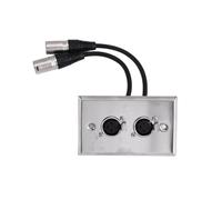 Zhdbchyuu Dual XLR Female to Male XLR Cable Audio Wall Plate