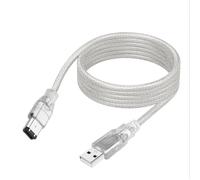 Zhdbchyuu Firewire to USB Adapter Cable Firewire IEEE 1394 6 Pin Male to USB 2.0 A Male Adaptor Cable for Printer Scanner