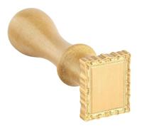 Zhdbchyuu Frame Wax Seal Stamp, 3D Embossed Relief Carving Brass Head and Wood Handle for Wax Seal Stamp Kit