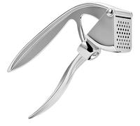 Zhdbchyuu Garlic Press - Rustproof, Dishwasher Safe, Heavy-Duty Metal Mincer with Ergonomic Handle, Easy to Clean (Silver)
