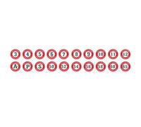 Zhdbchyuu Golf Distance Club Label ABS Hit Label, Non-Slip Grip Label, Easy-to-Identify Number Tags, Fits All Golf Club Grips B