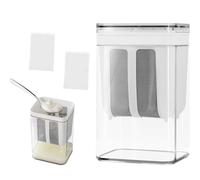 Zhdbchyuu Greek Yogurt Strainer, 1100ml Multi Yoghurt Maker Strainer with Fine Mesh Bag & Lid for Thick Greek Yogurt, Soybean Milk