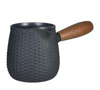 Zhdbchyuu Handcrafted Cast Iron Teapot for Open Flame Brewing - Side Handle Tea Kettle for Boiling Coffee,and Steeping