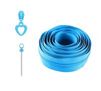 Zhdbchyuu Heart-Shaped Zipper Pull & Size 5 Zipper Tape Set,Suitable for Bags, Clothing, and Fabric Crafts Blue