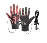Zhdbchyuu Heated Gloves Winter Full Finger Hand Warmers Electric with Three Temperature Settings USB Heated Gloves B