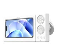 Zhdbchyuu Hi-Res Sound Mode Portable Speaker Mobile Phone for Home Use Shower Phone Holder Waterproof Touch Screen White