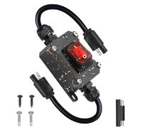 Zhdbchyuu Inline 12V Power Switch SAE Connector IP67 Waterproof, 14AWG Heavy Duty SAE Plug with on/Off Switch for Solar, RV