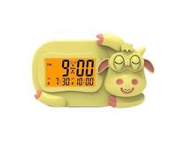 Zhdbchyuu Kids Alarm Clock with Sleep Training Light, Voice Recorder,Dual Alarms, Night Light, Child Lock for Girls & Boys EU Plug