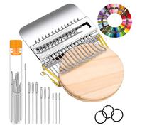 Zhdbchyuu KnitPatch PatchMaker Kit - 100 Colors Embroidery Thread for Mending & Weaving, Complete Sewing Craft Set