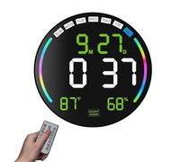 Zhdbchyuu Large Digital Wall Clock with 10.3" LED Display,Countdown Timer,DST,Temperature,Humidity,Auto-Dimming,for,Gym