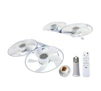 Zhdbchyuu LED Ceiling Fan Light, Snail in Ceiling Fan with Light E27 Socket, Remote, 3-Color Dimmable LED, for Various Scenarios