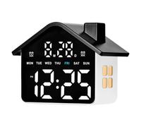 Zhdbchyuu LED Digital Alert Clock with Voice Control,Night Light, Date W isplay,12/24H Time, USB Electronic Table Clock