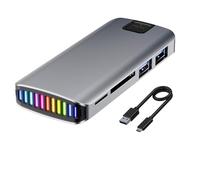 Zhdbchyuu M.2 Expansion Dock NVMe HUB External Hard Drive Enclosure 10Gbps SSD Case for M2 Solid State Drive A-C Line