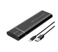Zhdbchyuu M2 SSD Enclosure SATA NGFF Protocol M.2 Solid State Mobile Hard Disk Box M.2 to USB3.2 Gen1 Type-C 5Gbps SSD Case Black