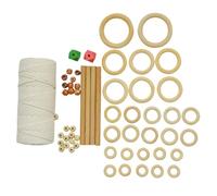 Zhdbchyuu Macrame Wall Hanging Kit for Beginners - DIY Macrame Supplies with Natural Cotton Rope