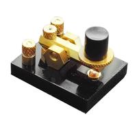 Zhdbchyuu Mini Brass CW Key Shortwave Manual Morse Code Key Transmission for HF Radio Shortwave