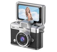 Zhdbchyuu Mini Keychain Camera 1.47" Flip Screen Digital Camera HD Pocket Camcorder CCD for Kids Adults Gift for Birthdays Black