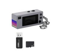 Zhdbchyuu Mini Thumb Camera 0.96Inch Action Retro Keychain Camera with 32G Card 1080P Very Small Camcorder Video Recorder Gray