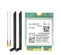 Zhdbchyuu MT7920 WIFI6 Card 1800Mbps Bluetooth5.2 2.4G/5.8G AX1800 M.2 NGFF Wireless WiFi Adapter Card for Win10/Win11+8DB Antenna