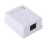 Zhdbchyuu New Cat6 RJ45 8P8C Wall Coupler Jack Adapter UTP Unshielded Single Port Desktop Mount Box for RJ45 Module Socket for R11