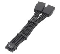 Zhdbchyuu New GPU RTX4090 RTX4080 Series 16AWG 2x8pin PCI-E to 16Pin (12+4) PCI-E 5.0 12VHPWR Connector 90-Degree Elbow 2X8PM