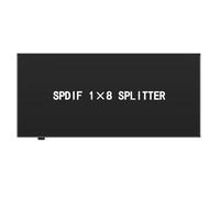 Zhdbchyuu Optical Audio Splitter,1 in 8 Out Fiber Optic Digital Toslink S/PDIF Splitter for Home Theater,Speakers, EU Plug