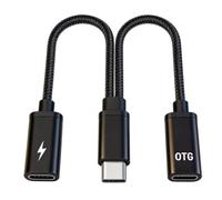 Zhdbchyuu OTG 2 in 1 Type-C Splitter to Dual Type USB C Headphone Jack Audio Adapter PD 10W Fast Charger 15cm