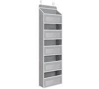 Zhdbchyuu Over The Door Organizer Storage,5 Shelf Hanging Door Organizer with 5 Large Capacity Pockets,for Bedroom,Bathroom,Pantry