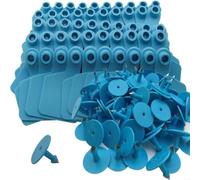 Zhdbchyuu Pack of 100 Blank Livestock Identification Markers for Farm Animals Constructed from Flexible TPU Simple to Write C