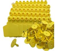 Zhdbchyuu Pack of 100 Blank Livestock Identification Markers for Farm Animals Constructed from Flexible TPU Simple to Write B