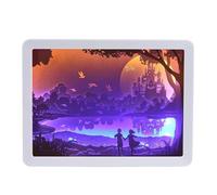 Zhdbchyuu Paper Cut Light Box Anime Lamp 3D Shadow Box Frames Pictures Customize 3D Craft LED Strip Lights Room Decor