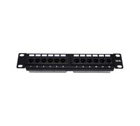 Zhdbchyuu Patch Panel 12Port CAT5e 10G Support 1U Network Patch Panel UTP 19inch Wallmount Or Rackmount Punch Down Block for CAT5e
