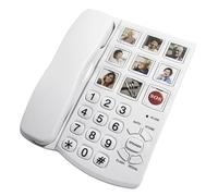 Zhdbchyuu Picture Speed Telephone Convenient for Seniors with Memory Loss Big Button and Picture Corded Phone for Seniors