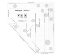 Zhdbchyuu Pineapple Trim Tool Quilting Ruler, Non-Slip Acrylic for Sewing, Crafting, Patchwork (Clear, 10-1/2in X 10-1/2in)