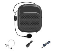 Zhdbchyuu Portable Amplifier with Headset Microphone for Teachers' Classroom Instruction High-Volume Portable Amplifier Black