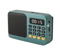 Zhdbchyuu Portable FM Radio Mini Bluetooth Wireless Speaker Support USB TF Card MP3 Music Player with LED FM Radio Receiver B