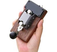 Zhdbchyuu Professional Morse Code Telegraph Key, with Sound and Light Reminder, Suspended Flange Bearing, for Teaching