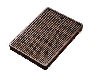Zhdbchyuu Rectangular Tea Tray Chinese Natural Bamboo Tea Tray Water Storage Tea Tray Saucer Reusable Tea Board Tea Storage Tray L