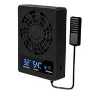 Zhdbchyuu Reptile Terrarium Thermometer Hygrometer with Dehumidifier Ventilation Fan Tank LED Digital Snake Bearded Dragon Gecko