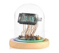 Zhdbchyuu Retro Digital Clock Table Decoration Nixie Tube Clocks Living Room LED Clock Decor Desk Clocks Aesthetic Accessories