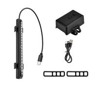 Zhdbchyuu RGB Flowing Bike Taillight 1200mAh Rechargeable IPX4 Waterproof Seat Rail Mount Lamp for Night Riding Seat Post
