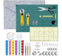 Zhdbchyuu Rotary Cutter Set for Sewing & Quilting,with Extra Blades,Foldable A3 Cutting Mat,Craft Tools Kit for Fabric Cutting,DIY