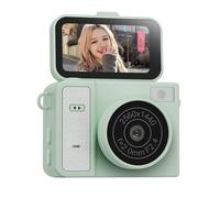 Zhdbchyuu S162 Thumb Keychain Camera 1.47-inch Flip Screen Mini Action Camera 2K Retro Style Very Small Camcorder Green