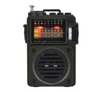 Zhdbchyuu Shortwave Radio Bluetooth Speaker with MicroSD, FM, MW, SW, and NOAA Alerts, Retro Analog Receiver HRD700